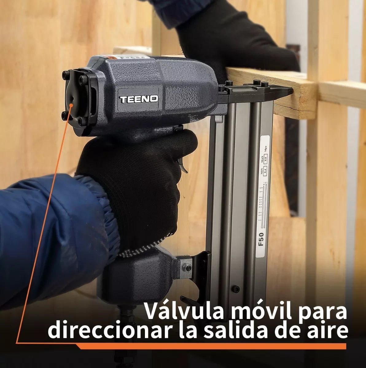 Pistola Clavadora Neutica Teeno Profesional Con 500clavos