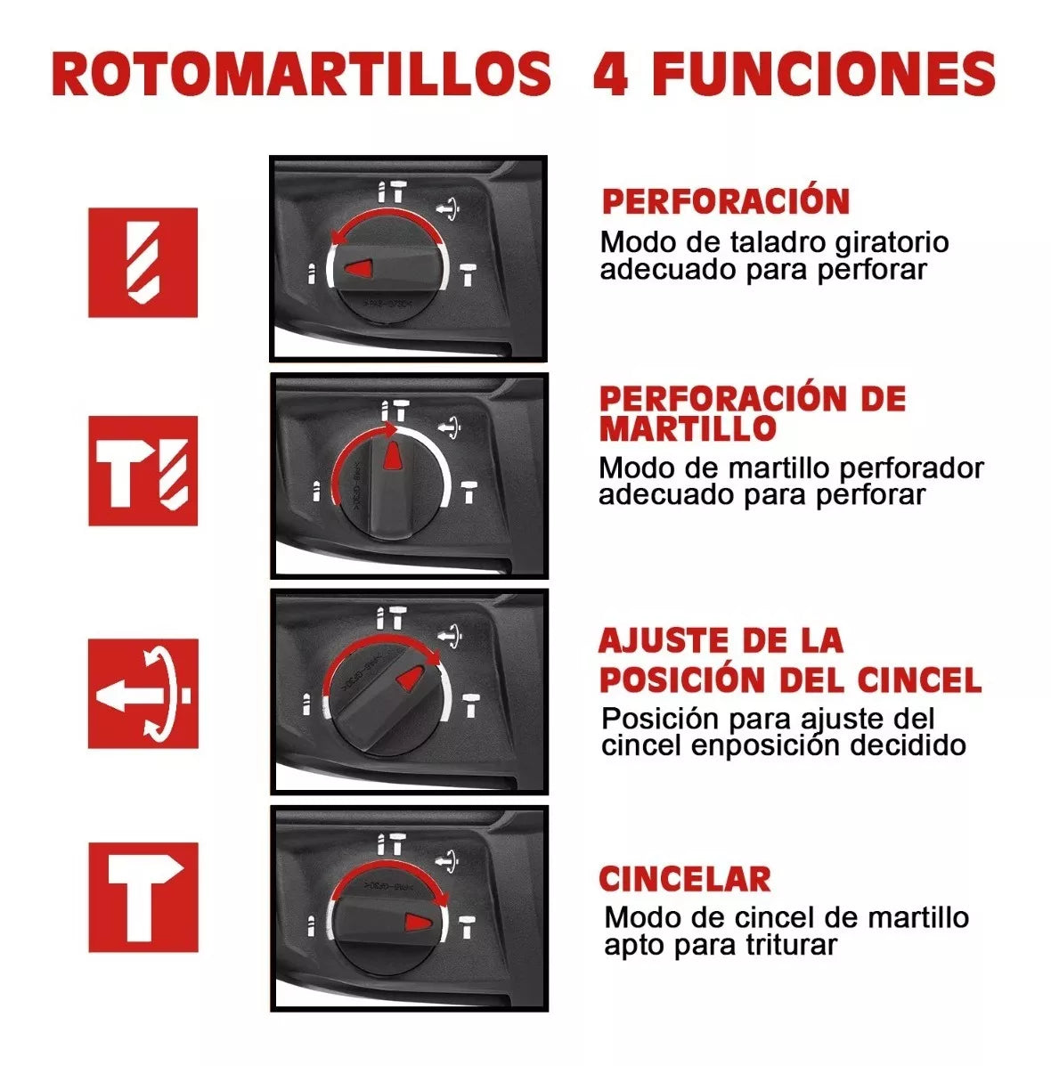 Rotomartillo Cincelador Perforador Sds Teeno Pro920 De 800w
