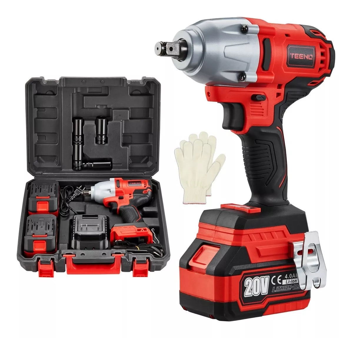 Llave De Impacto Inalámbrica600 Nm Teeno 3758 2batería 4.0ah