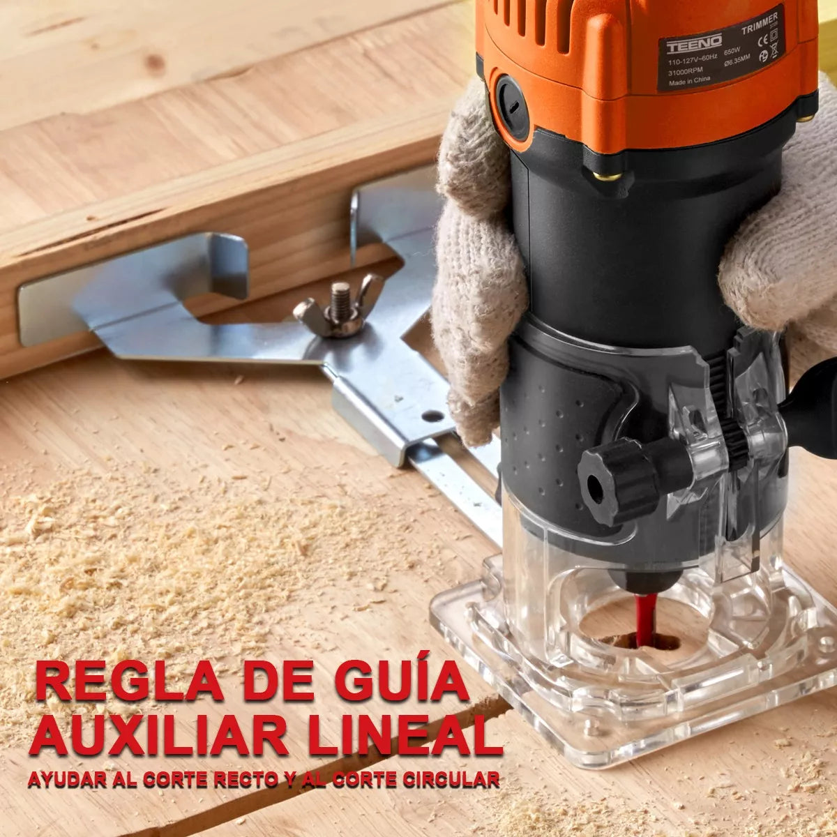 Router Teeno 3709 650w +15 Brocas Carburo 1/4