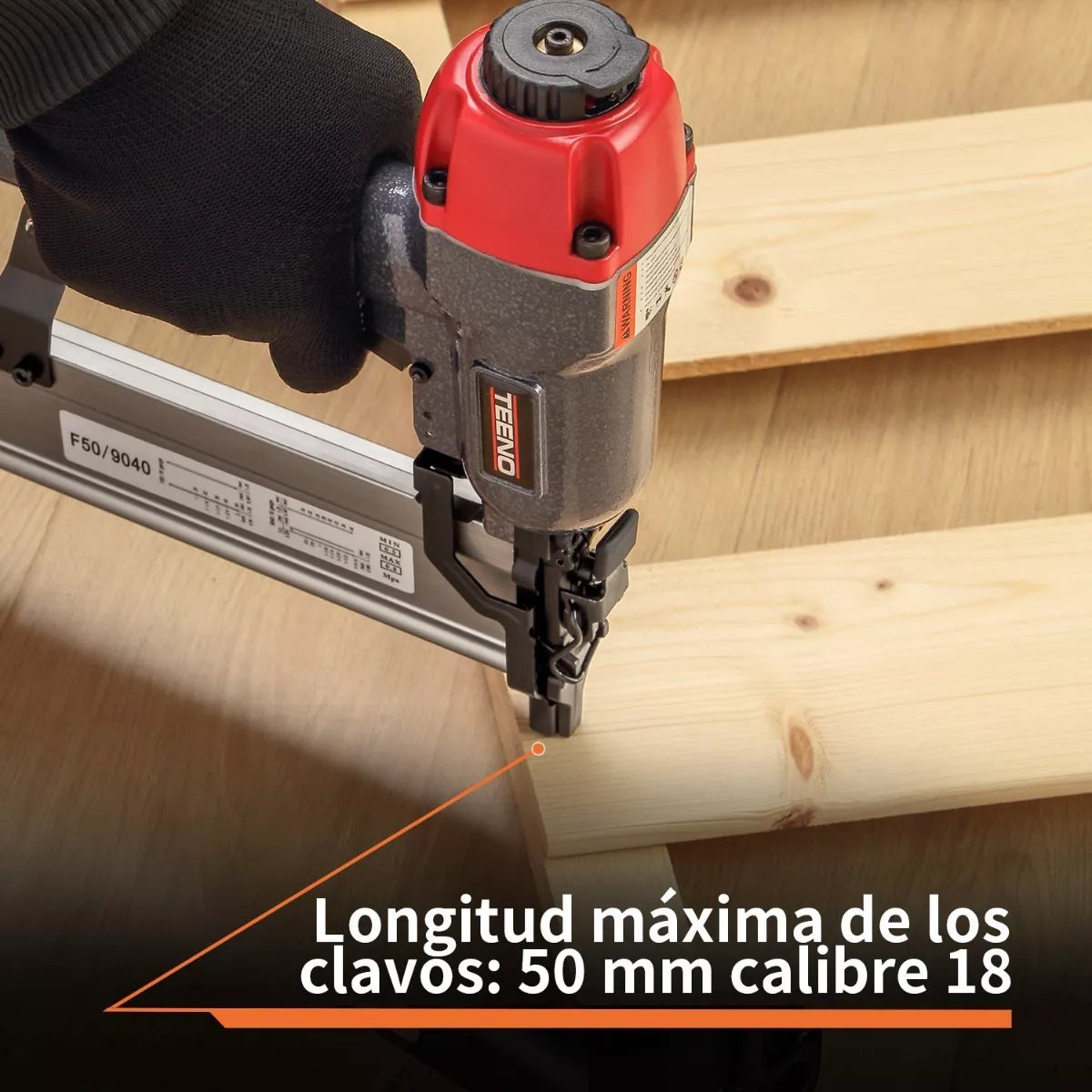 Clavadora Neumática Teeno Profesional, Calibre 18