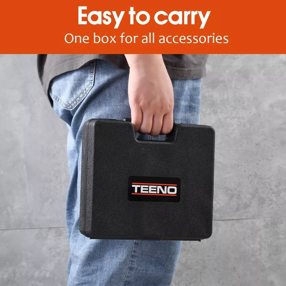 Atornillador Inalambrico Teeno De 3.6v, Kit De 46 Piezas.