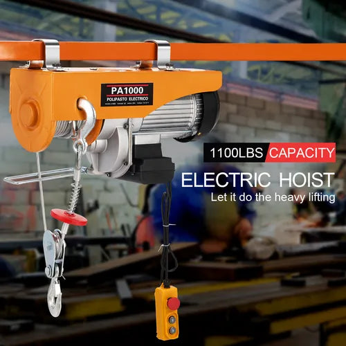 Polipasto Eléctrico  De Carga De 1000 Kilos, 20 M, 110v