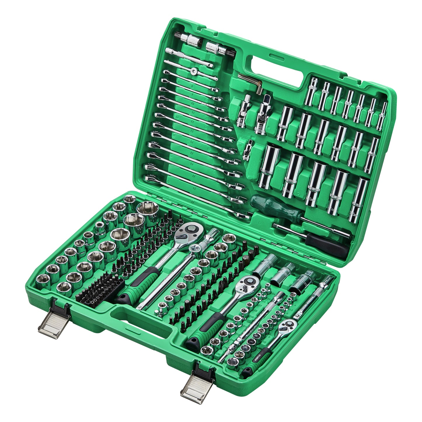 AUTOCLE JUEGO DE HERRAMIENTAS MECANICA DADOS ACERO 216 PZS DEWINNER