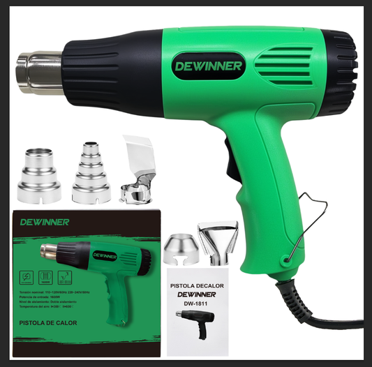 Pistola De Calor 300°C - 600°C 1600W Dewinner